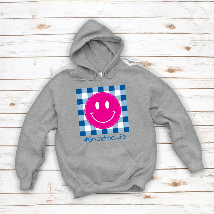 Personalized Grandma Life Smiley Hoodie