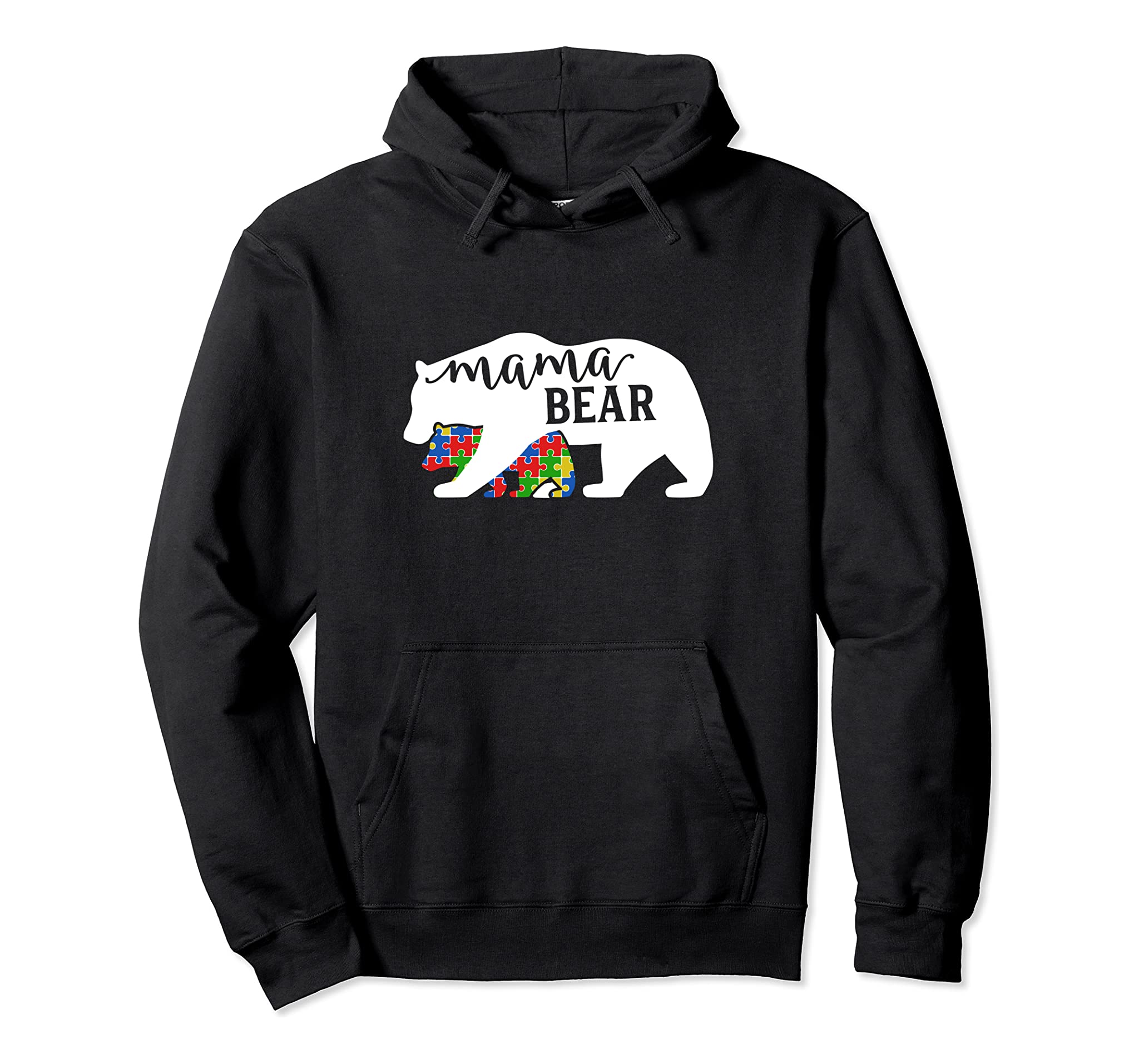 Mom Mama Bear Autism Awareness Month Family Support Hoodie