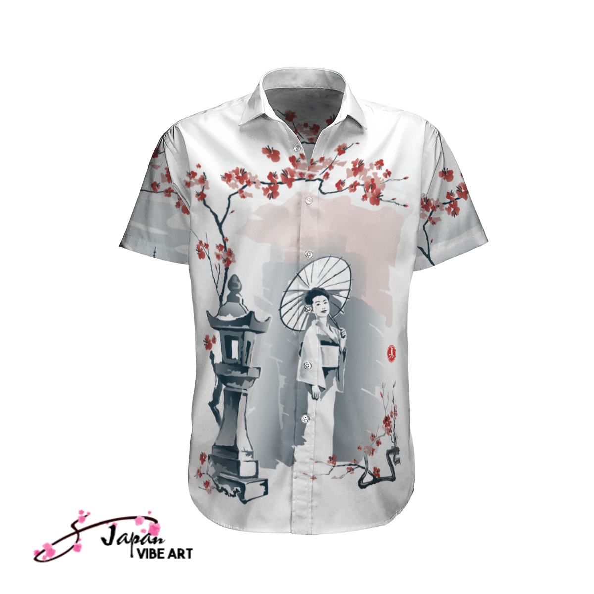 Japanese Sakura Cherry Blossom Hawaii Shirt 1176