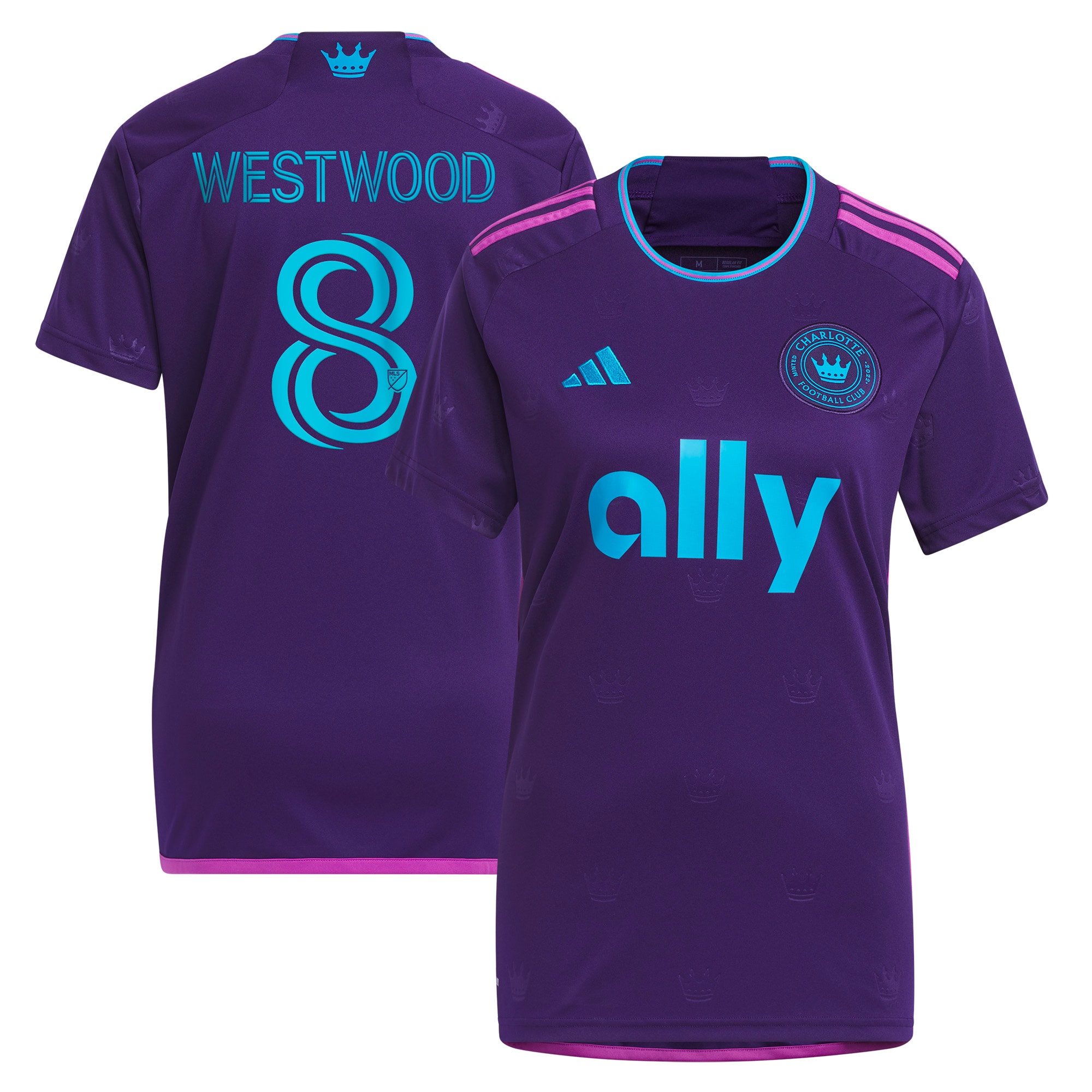 Ashley Westwood Charlotte FC Women's 2023 Crown Jewel Kit Replica Jersey – Purple