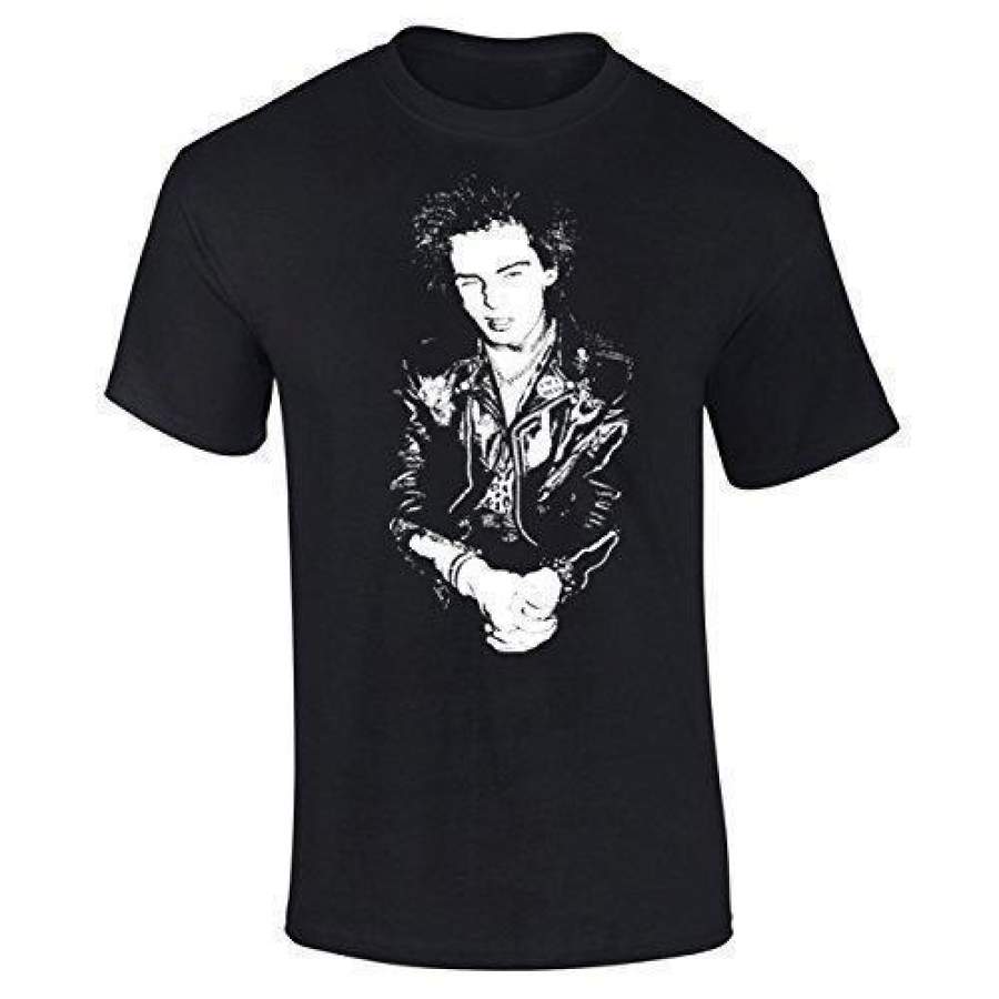 Men T-shirt Mens Sid Vicious Sex Pistols Im a Mess Punk Rock Iconic T-shirt Short Sleeve T-Shirt