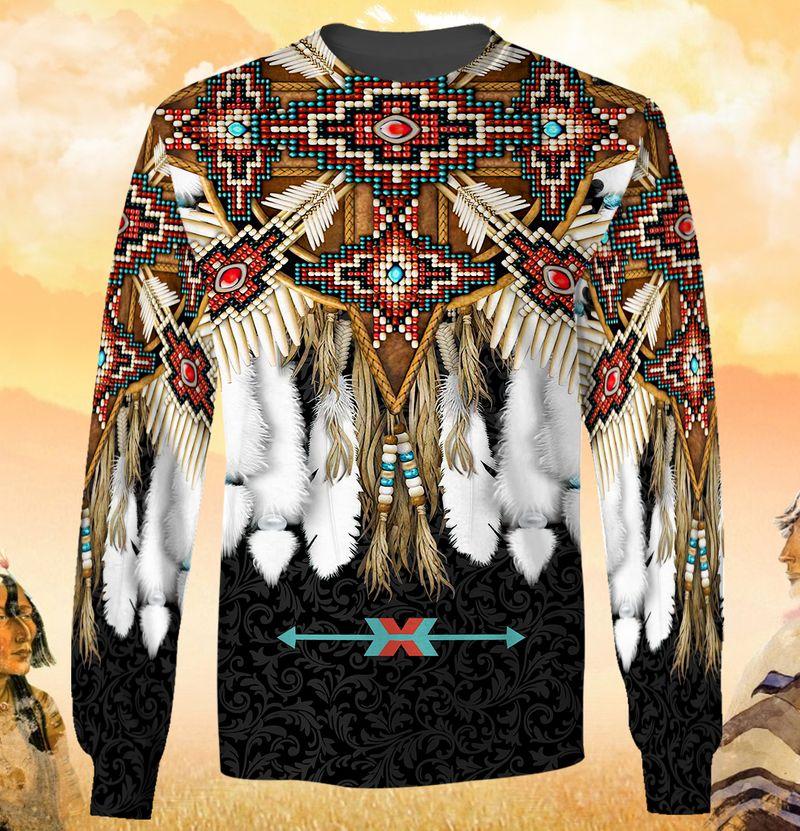 Native American Pattern Black 3D Sweatshirt