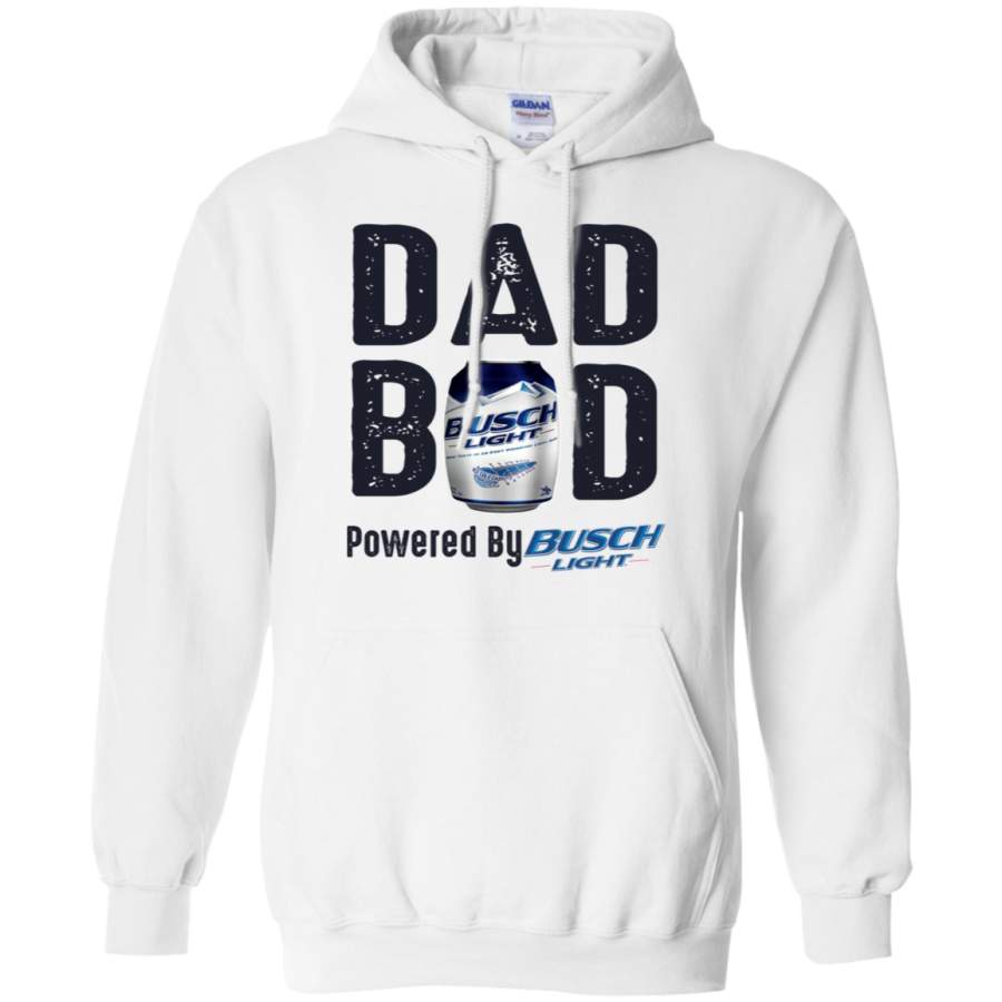 Mummy Tee Dad BOD Powered by Busch Light white Pullover Hoodie T-Shirt