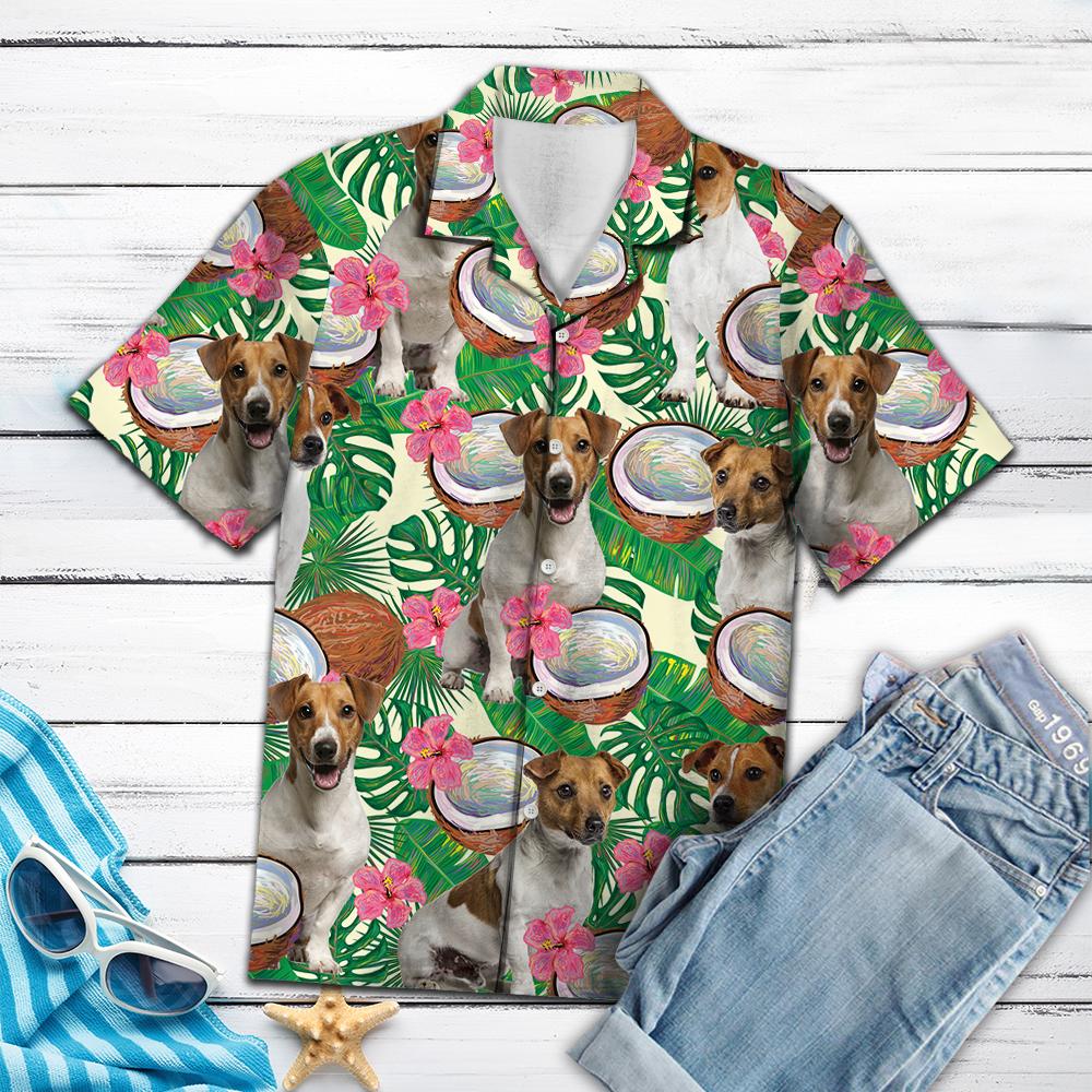 Jack Russell Terrier Tropical Coconut Hawaii Shirt Ha2573