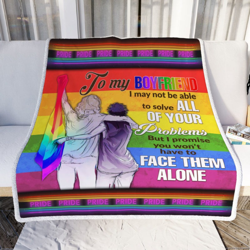 To My Boyfriend Gay Blanket, Gift To Couple Gay Man, Pride Blanket For Lgbt, Gay Gifts Pride Month