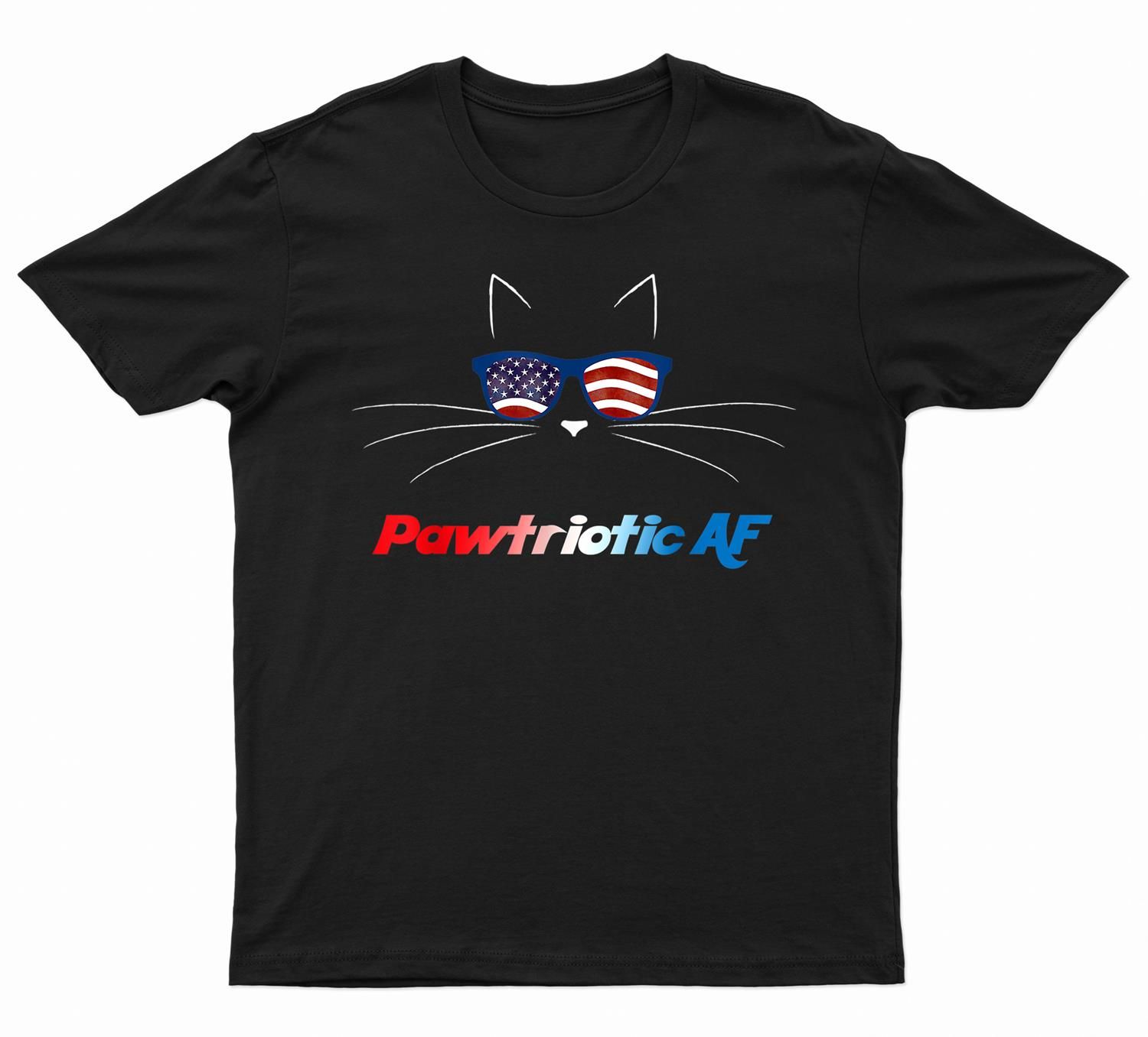 July 4Th American Cat Pawtriotic Af Patriotic Kitty T-Shirt