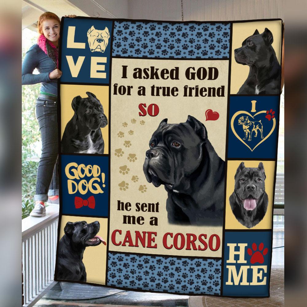 Cane Corso Dog Cane Corso Dog Fleece Blanket, Sherpa Blanket, Gift For Parent, Family Member, Friends Gift, Christmas Gift, Home Decor, Home Living-Up2