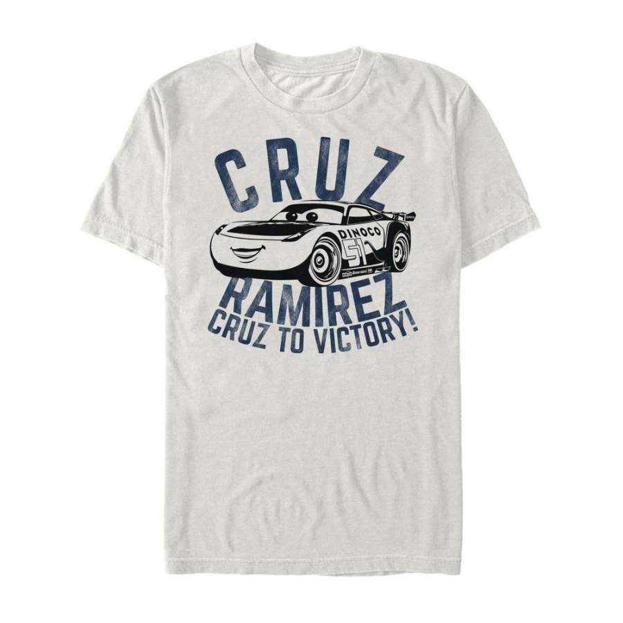 Cars Men’s Cruz to Victory  T Shirt Cream