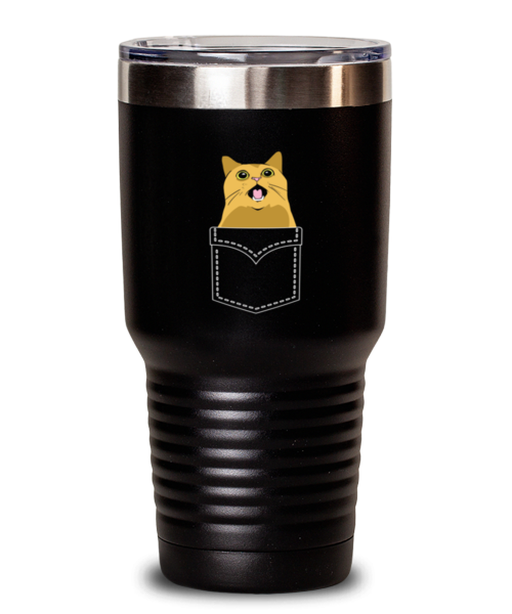 30 Oz Tumbler Stainless Steel Insulated  Funny Cat Kitten Pet