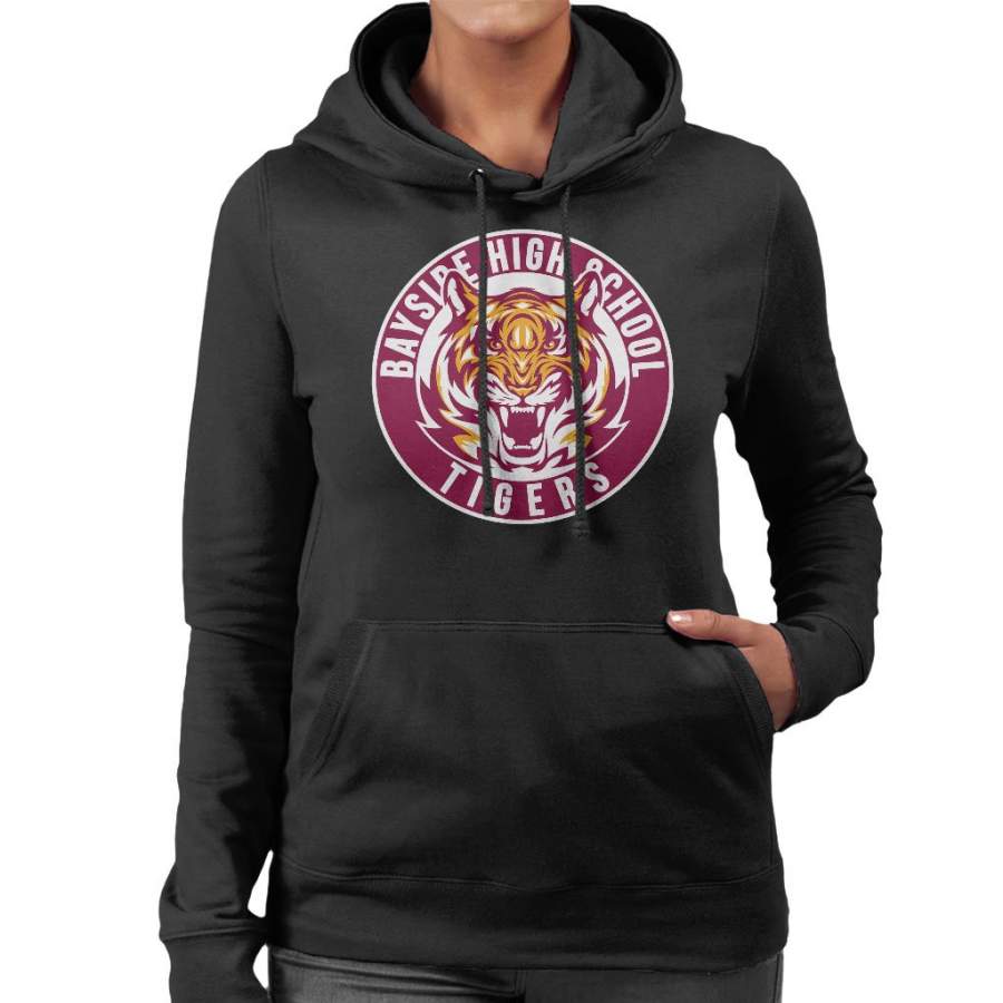 Bayside Tigers Saved By The Bell Sports Logo Women’s Hooded Sweatshirt