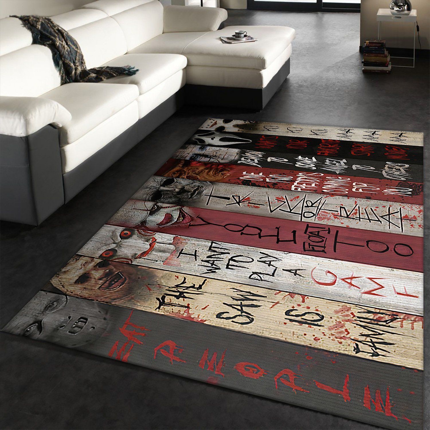 Horror Movies Area Rug Living Room Carpet Halloween Gift Floor Decor The US Decor