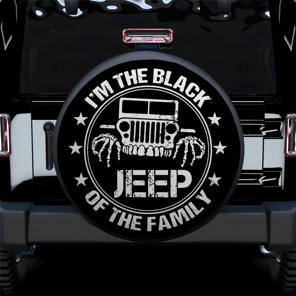 I Am The Black Jeep Of The Family Car Spare Tire Covers Gift For Campers