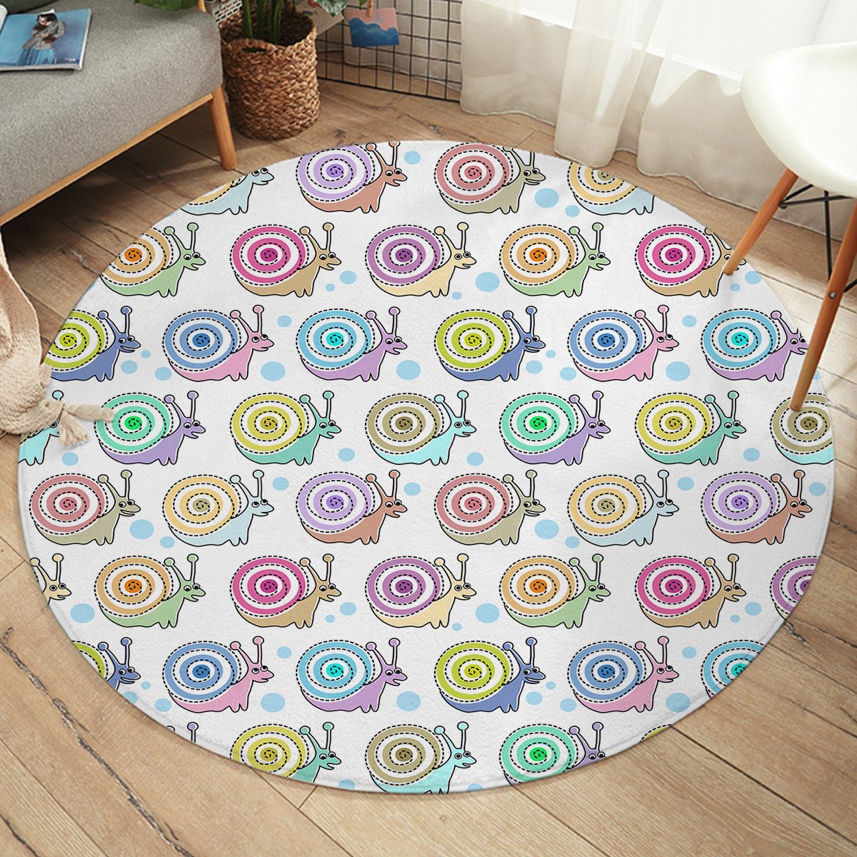 Snail Trail SW2504 Round Rug