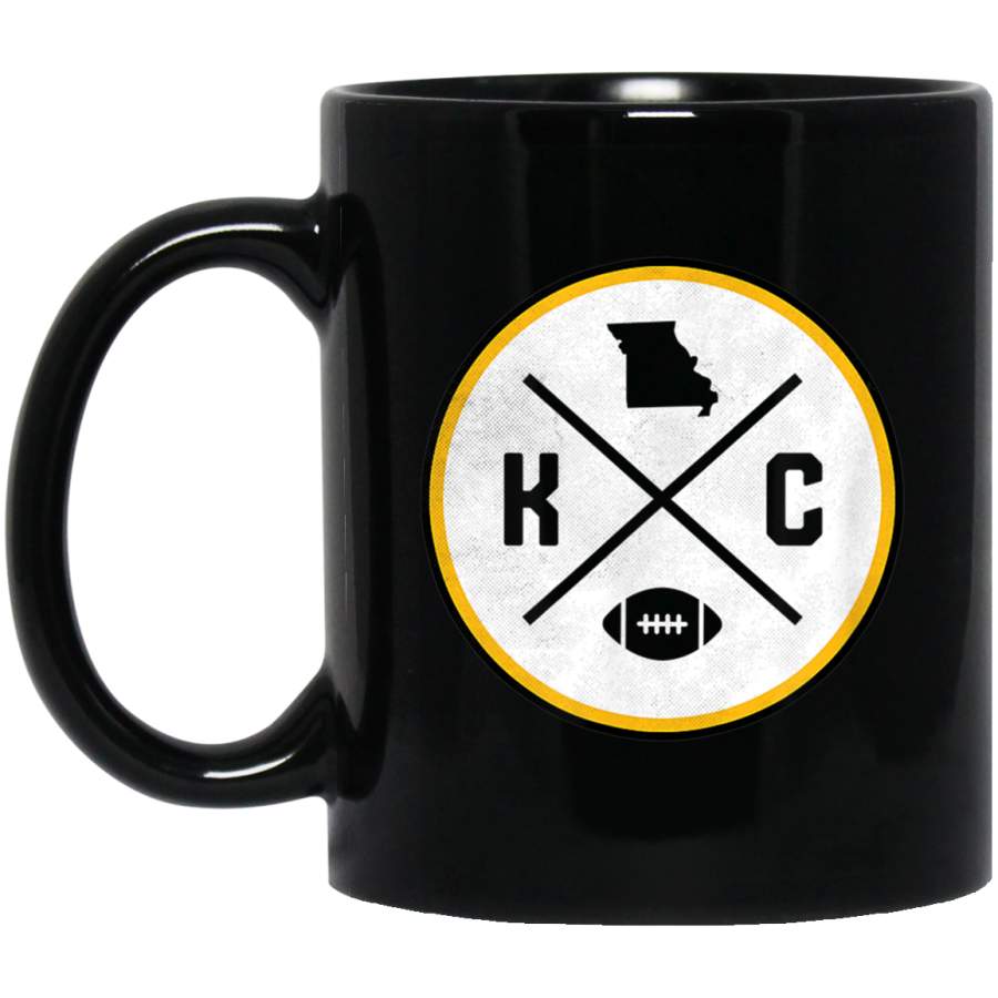 Kansas City Football KC State Map Outline Mug