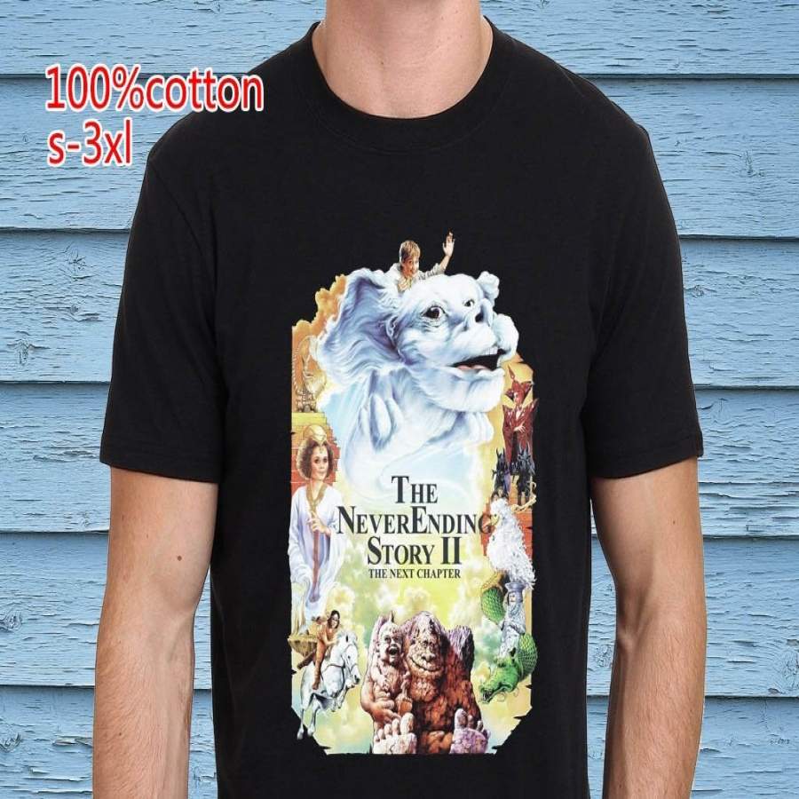 The Neverending Story 2 Vintage Movie Poster Men Fashion T-Shirt