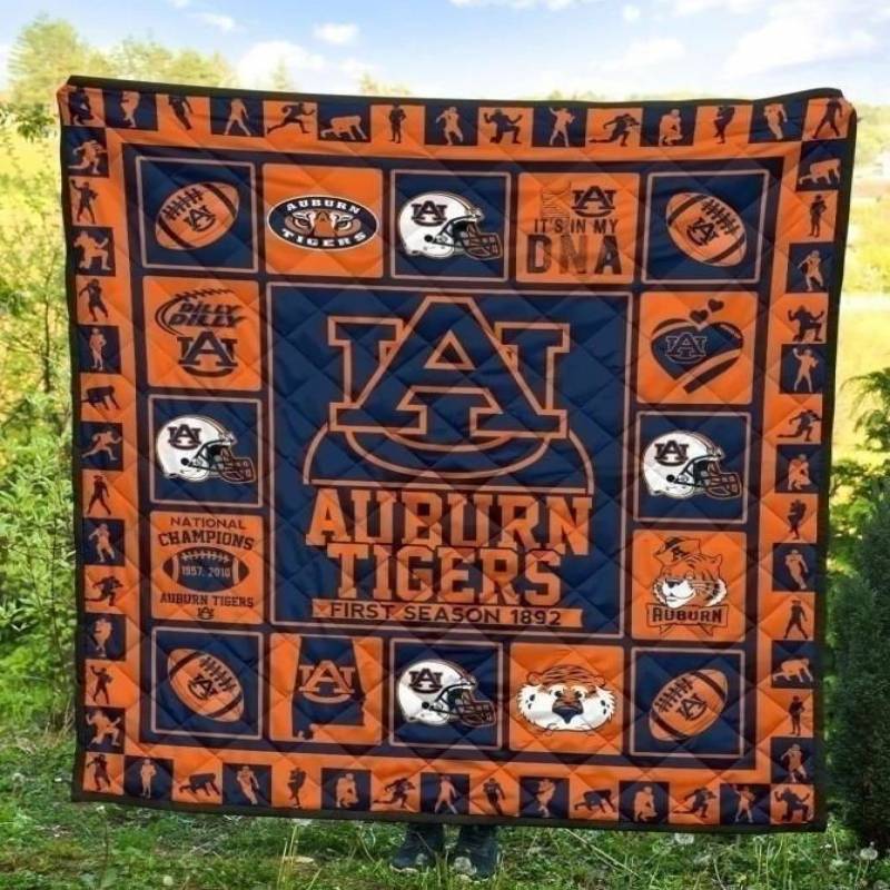 Auburn Tigers Quilt Blanket For Football Fan Gift Idea MN10