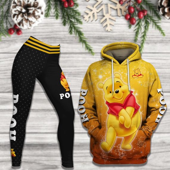 Gift For Pooh Lover Winnie The Pooh Hoodie And Legging Set Hg