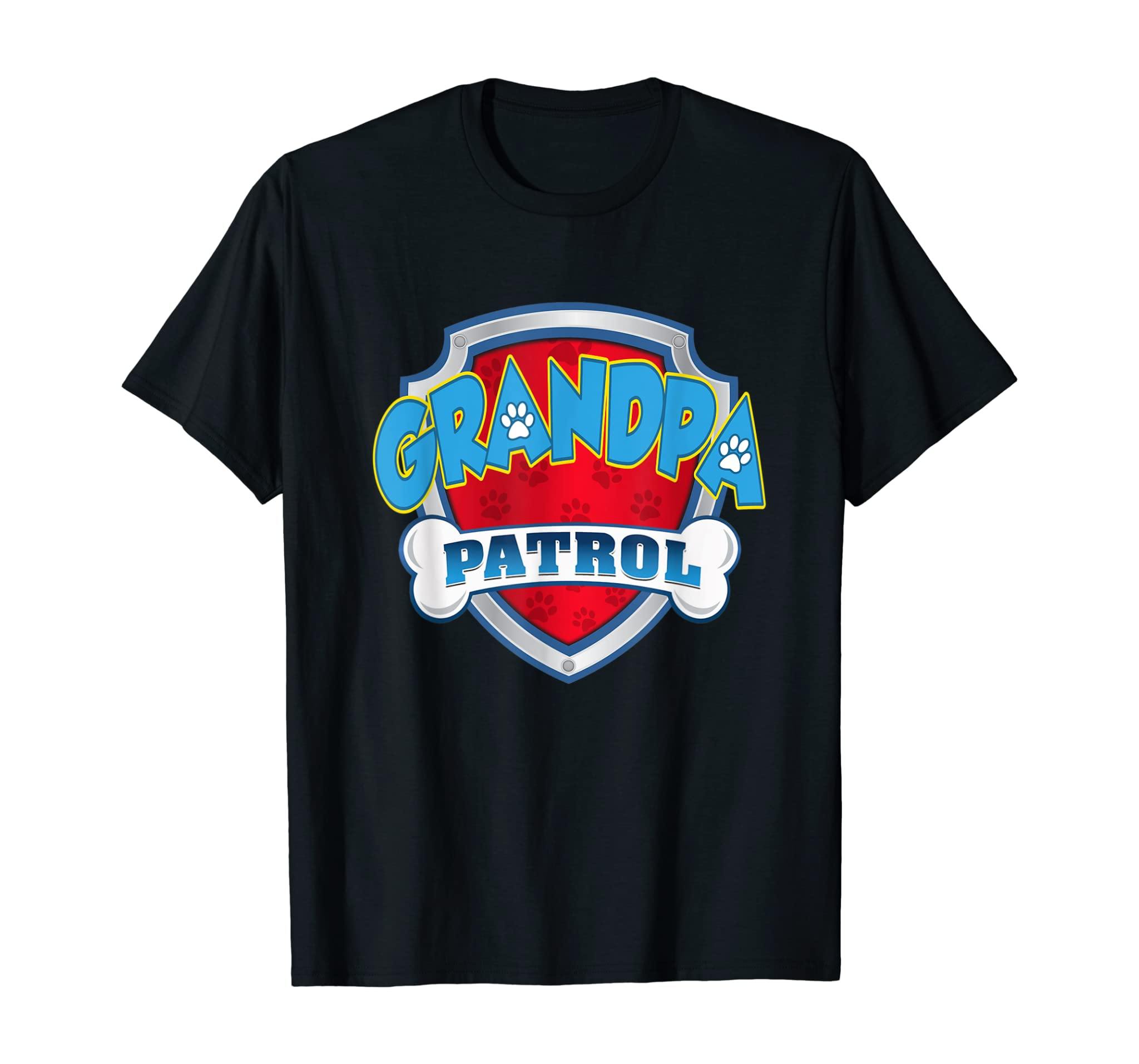 Grandpa Patrol Shirt-Dog Mom Dad Funny Gift Birthday Party T-Shirt