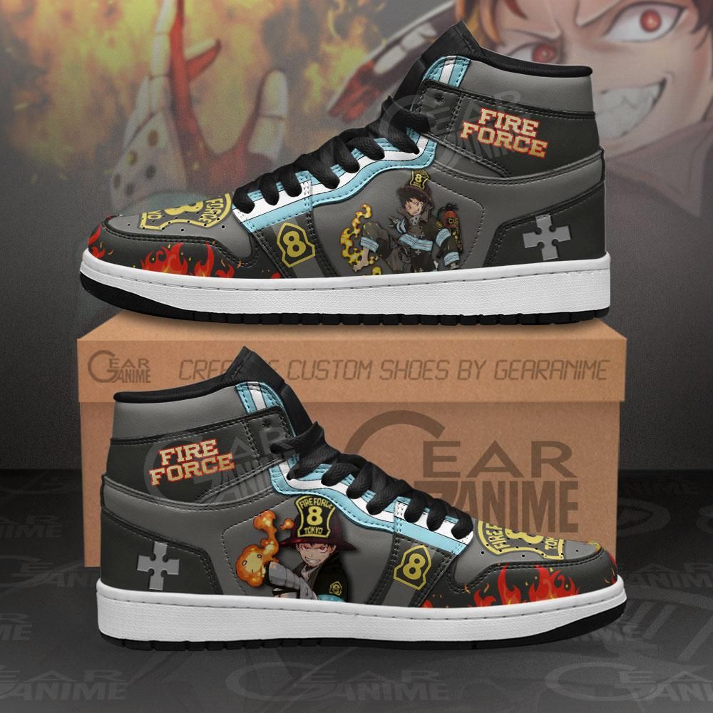 Fire Force Shinra Kusakabe Custom Anime Air Jordan Shoes Sport Sneakers
