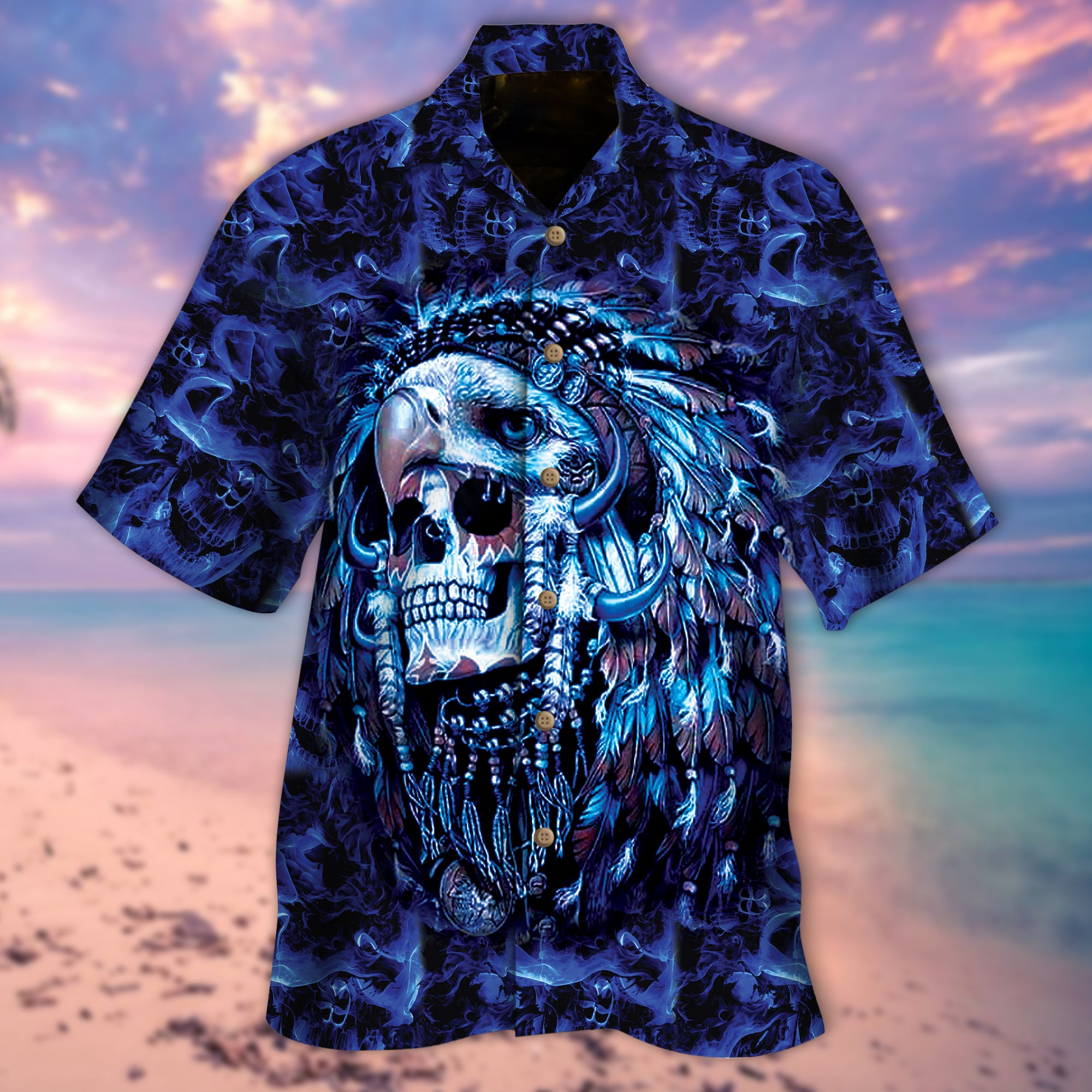 Aboriginal Skull Hawaiian Shirt – Mc058