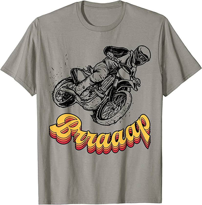 Brraaap Dirt Bike Motocross Enduro Rider Vintage 60s 70s Men T-Shirt