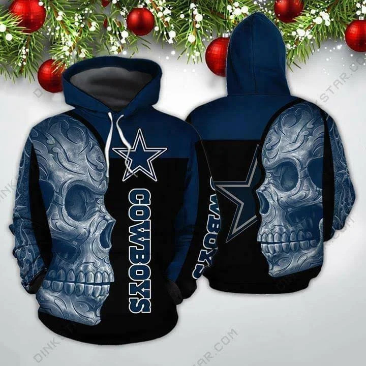 Dallas Cowboys Skull Style     5 Unisex 3D Hoodie Gift For Fans