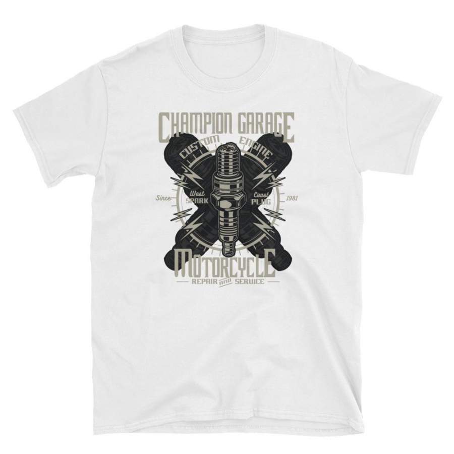 Champion Garage motorcycle Vintage Poster T-Shirt