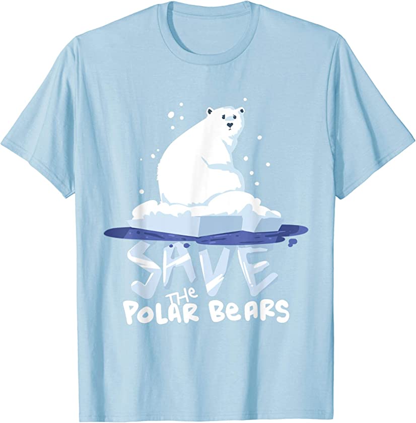 Save The Polar Bears T-Shirt Save Animals Shirt Gift.