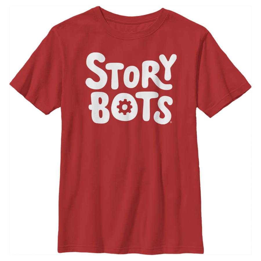 Ask the StoryBots Boy’s Gear Logo  T Shirt