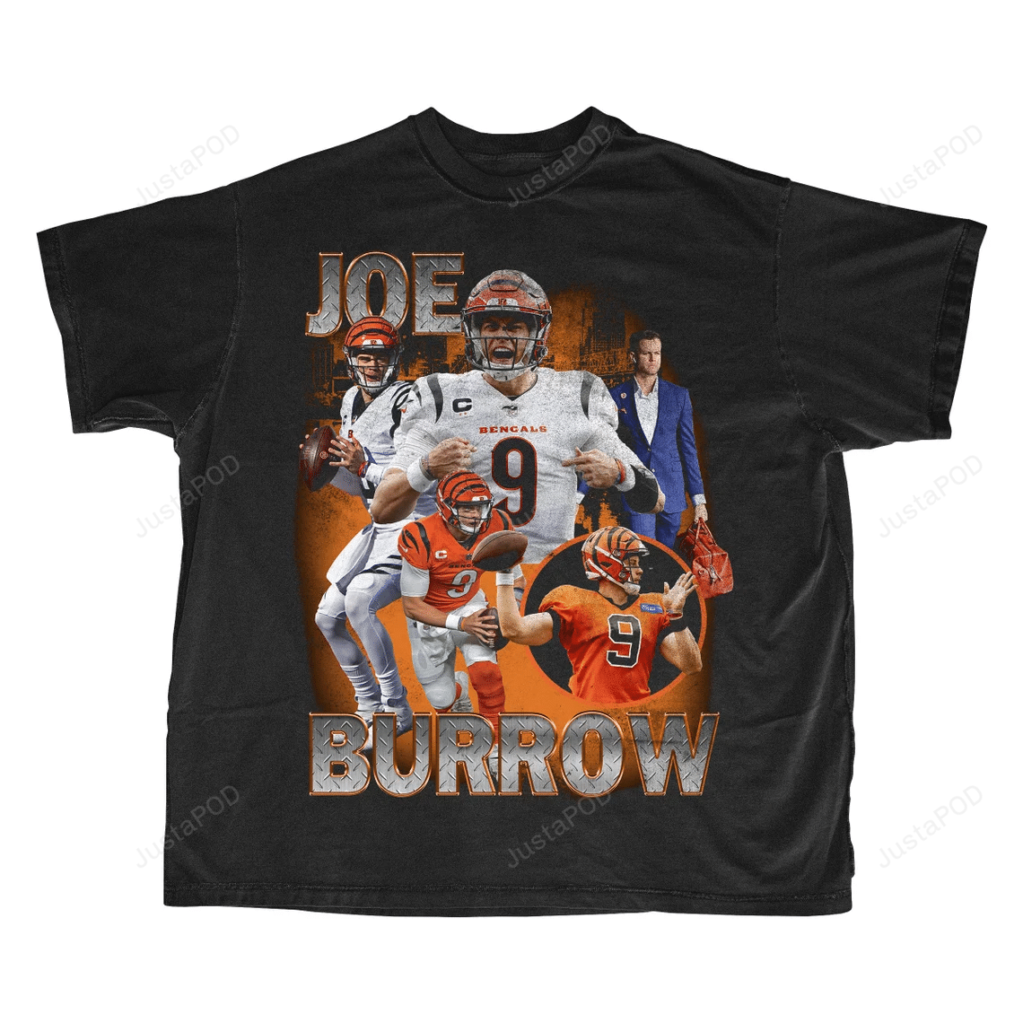 Vintage Joe Burrow Shirt, Jeaux Burreaux Shirt, American Football Shirt, Burrow Unisex Heavy Shirt, Cincinnati Bengals Super Bowl Shirt, Gifts For Fans Friends