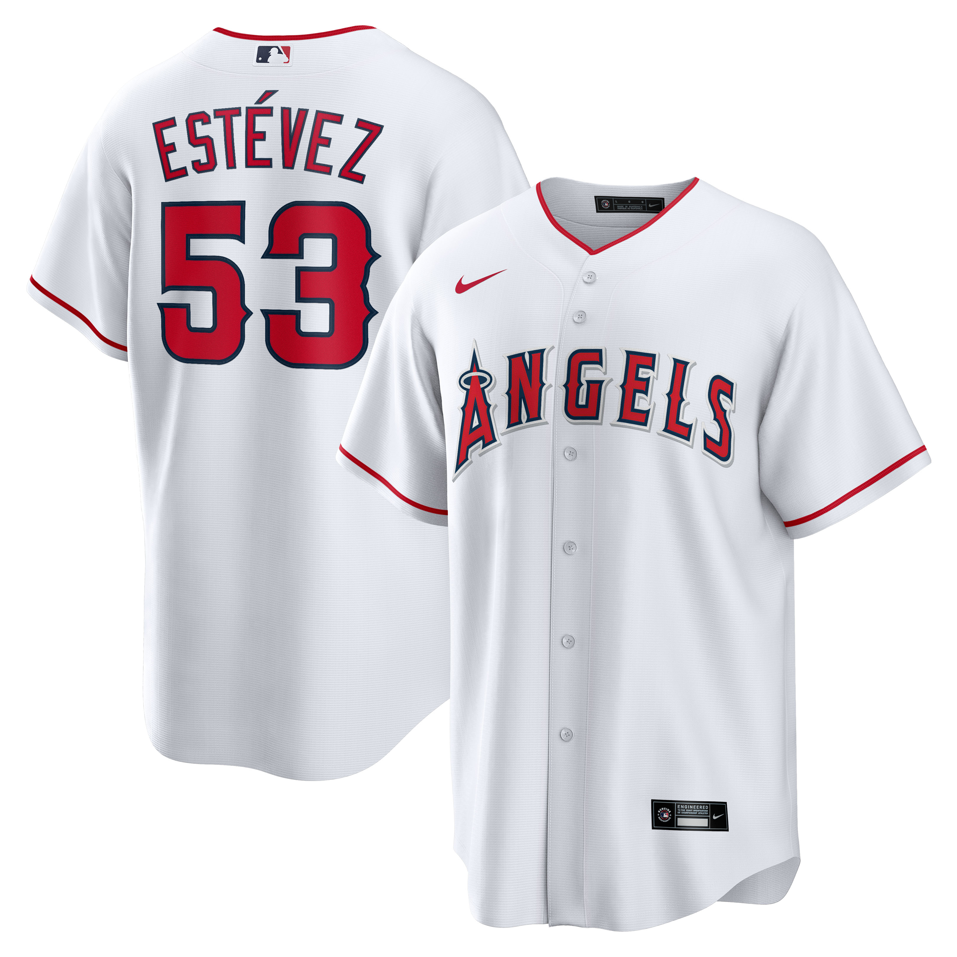 Men’s Los Angeles Angels Carlos Estévez White Home  Player Jersey