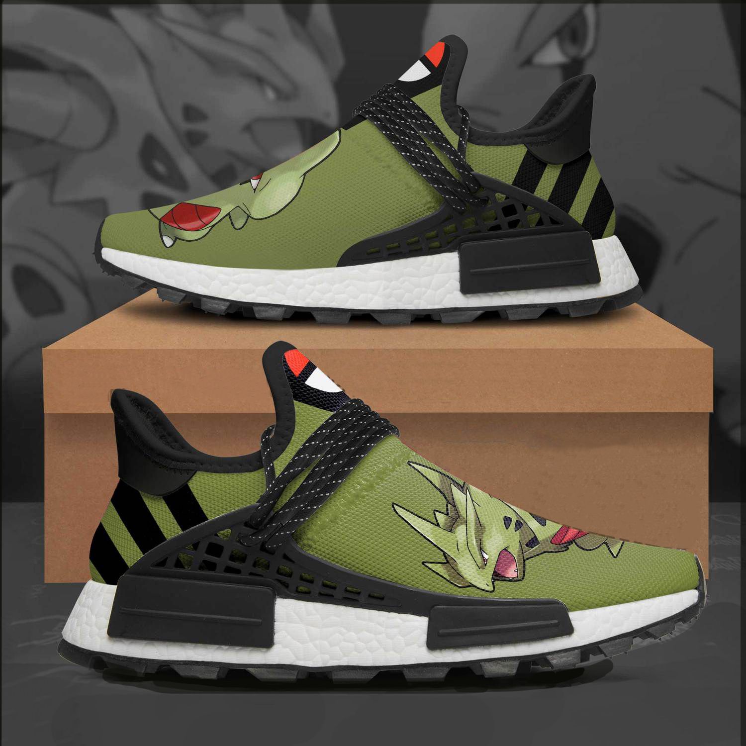 Tyranitar Shoes Pokemon Custom Anime Shoes NMD Sneakers VH3