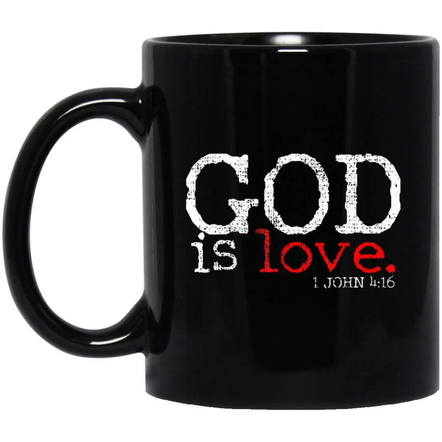 Christian God Is Love Gift Bible Verse Vintage Coffee Mug