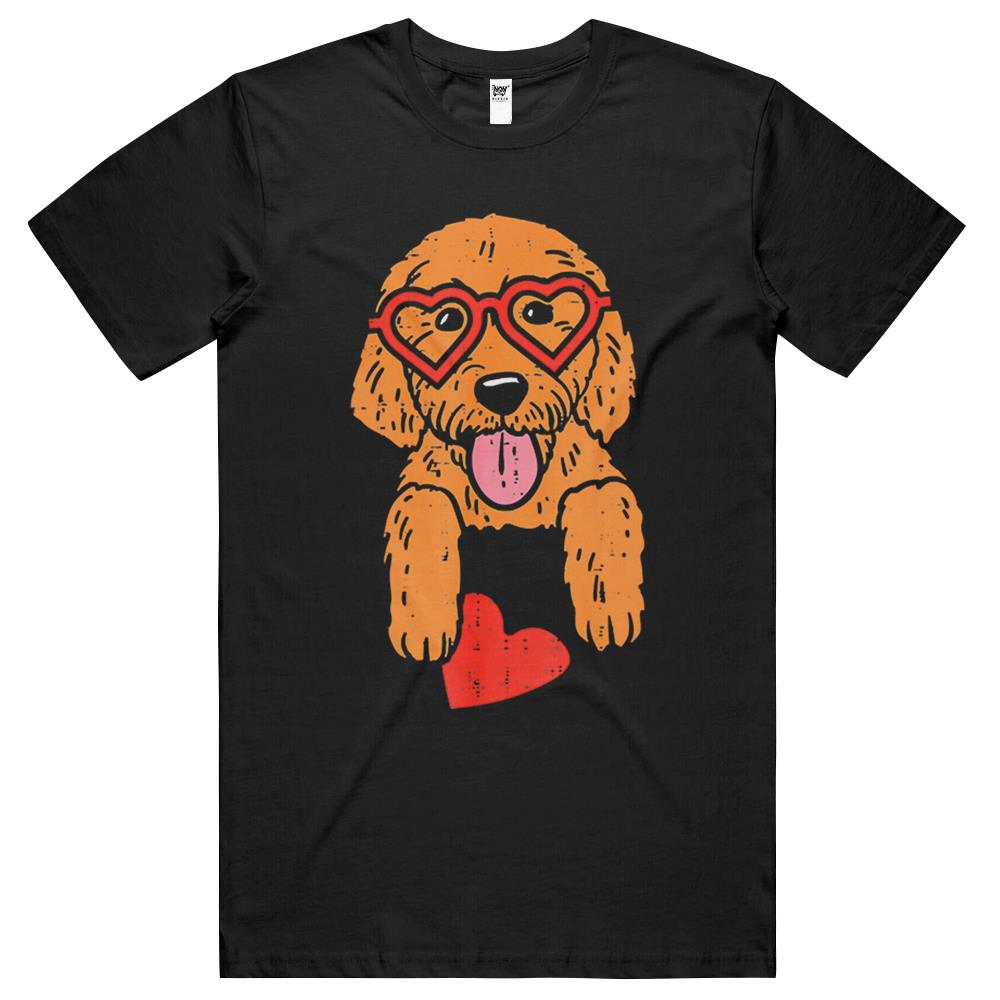 Goldendoodle Heart Pocket Cute Valentines Day Dog Lover T Shirts