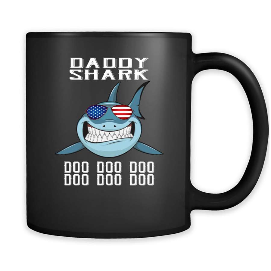 Daddy Shark Doo Doo Doo 4 – Full-Wrap Coffee Black Mug