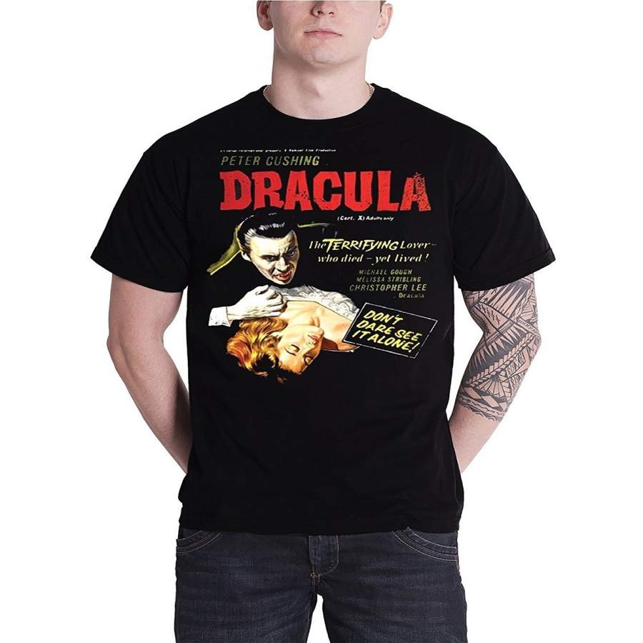 Hammer House Of Horror T Shirt Dracula Classic Movie Poster Men’S Funny T-Shirt