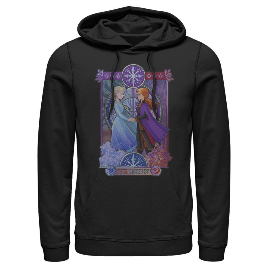 Frozen 2 Men’s Sister Stained Glass  Lightweight Hoodie