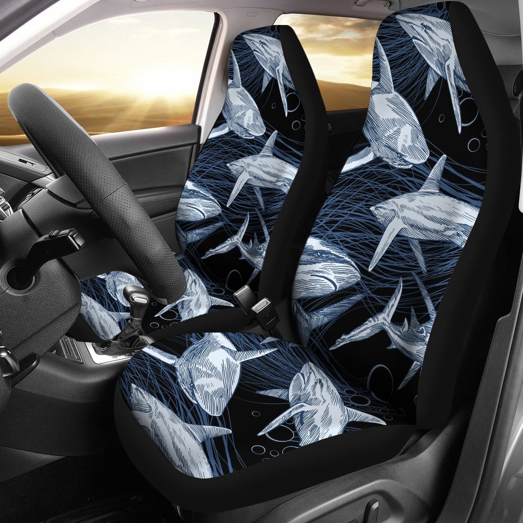 Shark Print Pattern Universal Fit Car Seat Covers