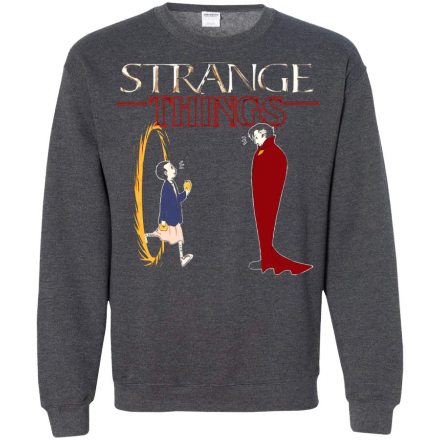 AGR Stranger Things Funny Mashup Strange Things Doctor Strange Sweatshirt