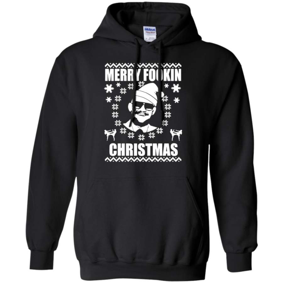 Merry Fookin christmas ugly Pullover Hoodie