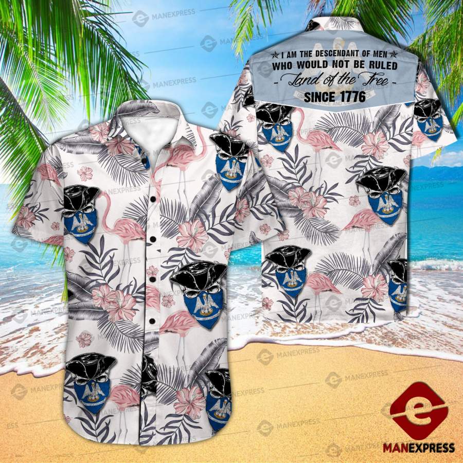 Mh 198 Louisiana Three Percenter Hawaiian Shirt Hq Ha7017