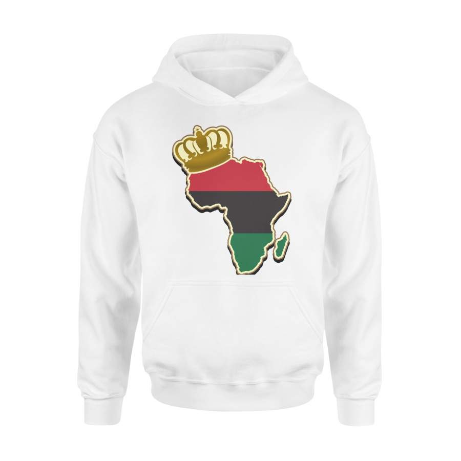 African Continent King Royal Crown Red Green Black Hoodie