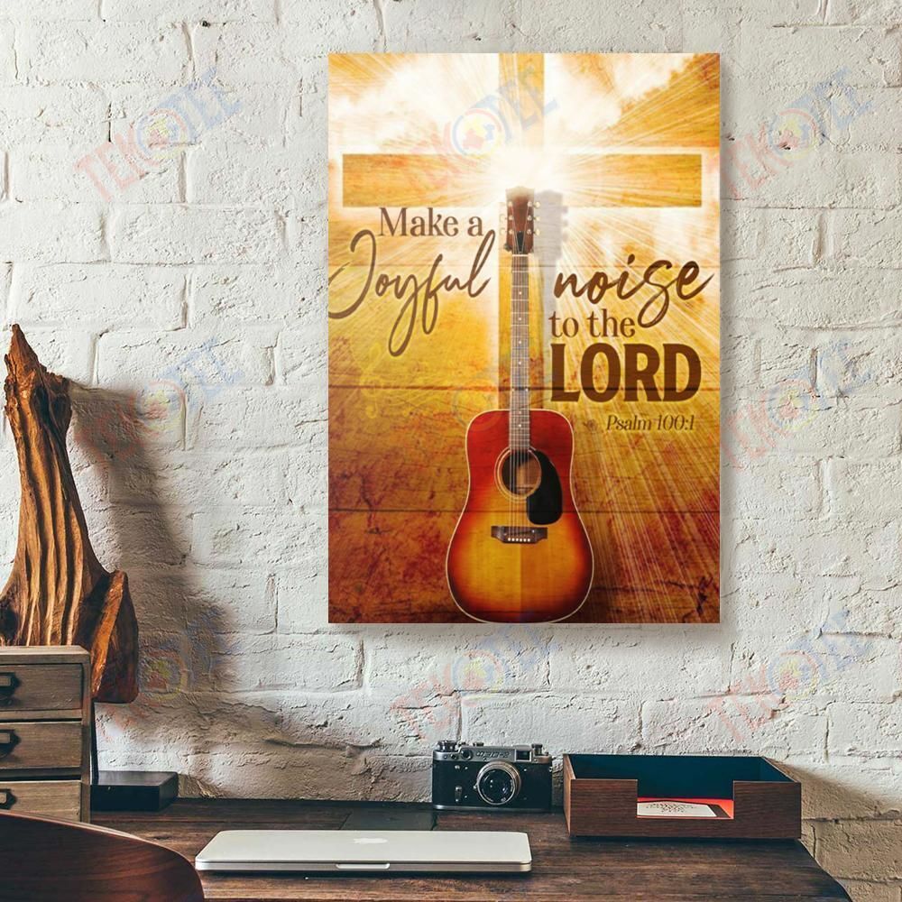 Best Canvas Prints Make A Joyful Noise To The Lord Guitar Vertical Canvas Wall Art Alluring Home Decor Canvas