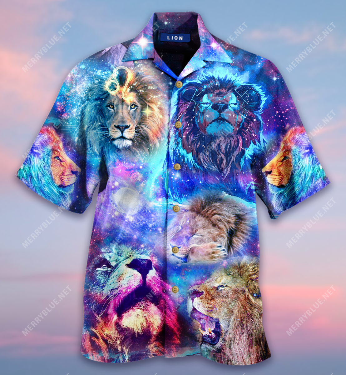 Amazing Lion Galaxy Hawaii Shirt Ha70195