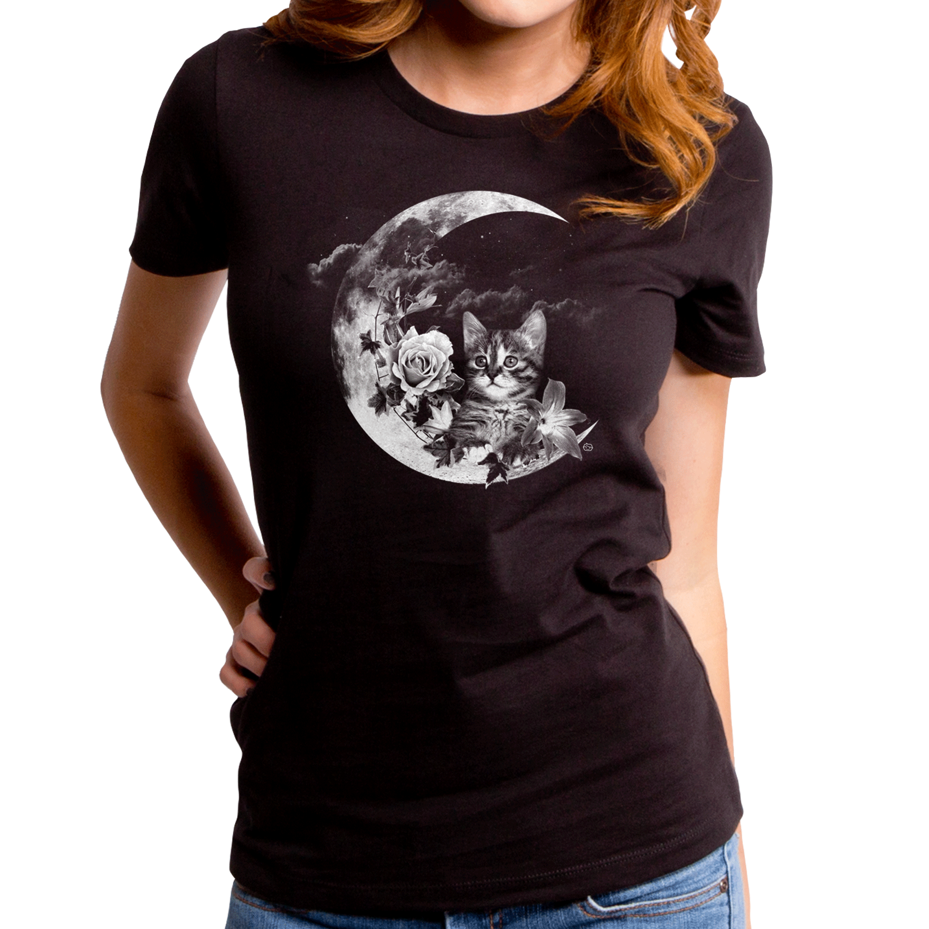 Kitten Moon Women’S T-Shirt