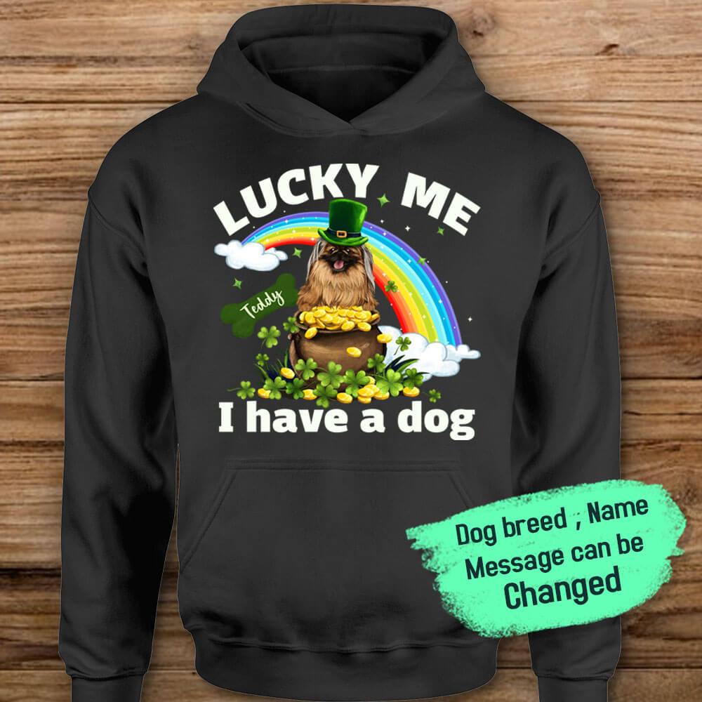 [Front Side] Personalized Hoodie Gifts For Dog Lovers – Saint Patrick’S Day