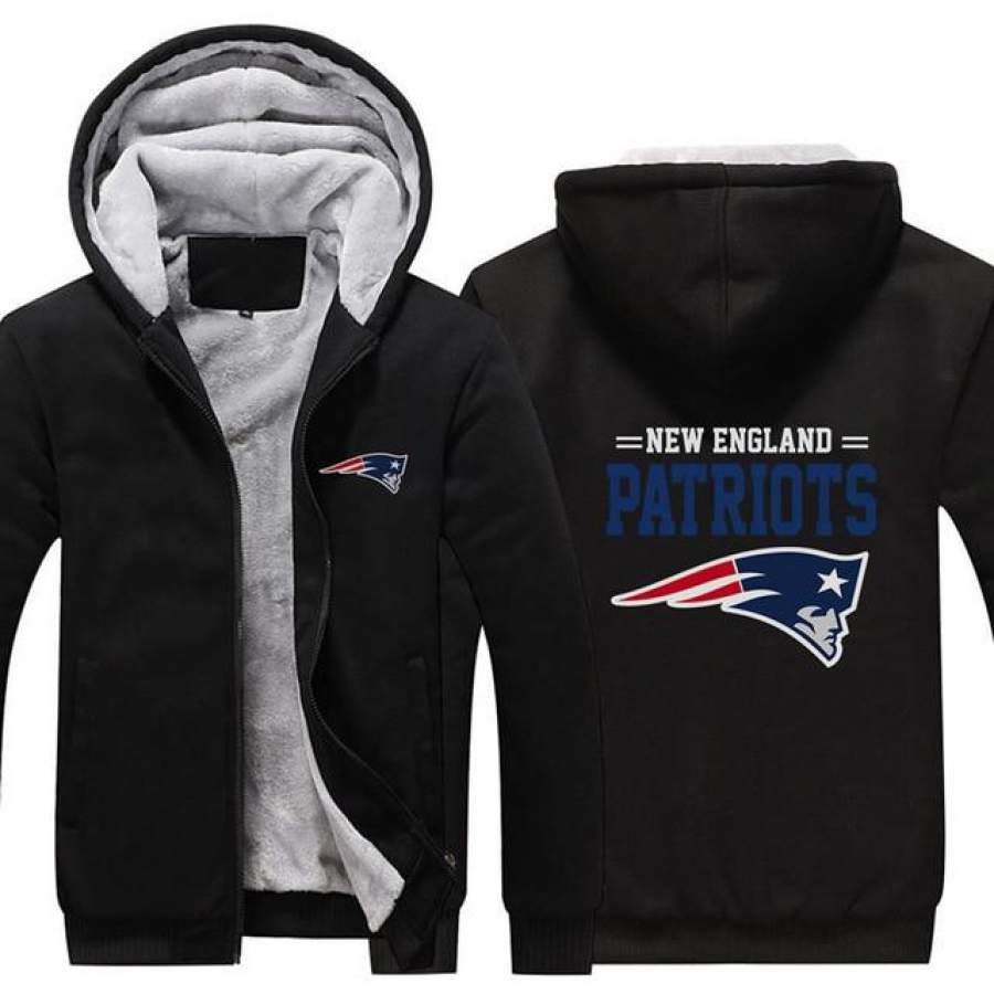 New England Patriots Thick Zipper Hoodie