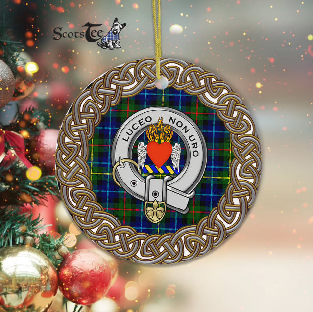 Smith Celtic Circle Plaid Ornament Gift. Christmas Tree Ornament Tartan Ornament Great Christmas Ornaments Gift