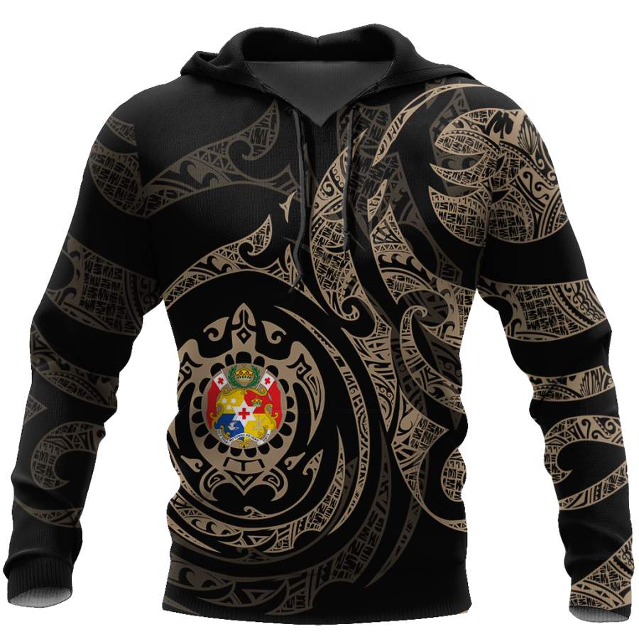 Tonga in My Heart Polynesian Tattoo Style 3D Printed Shirts AM190205