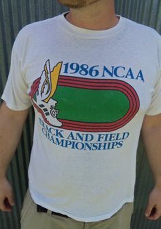 1986 NCAA Track and Field Championships Tee Shirt Outfit